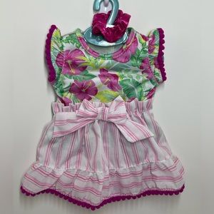 My Life doll skirt outfit with scrunchie
